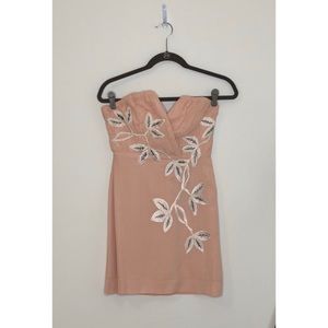 Free people floral strapless dress